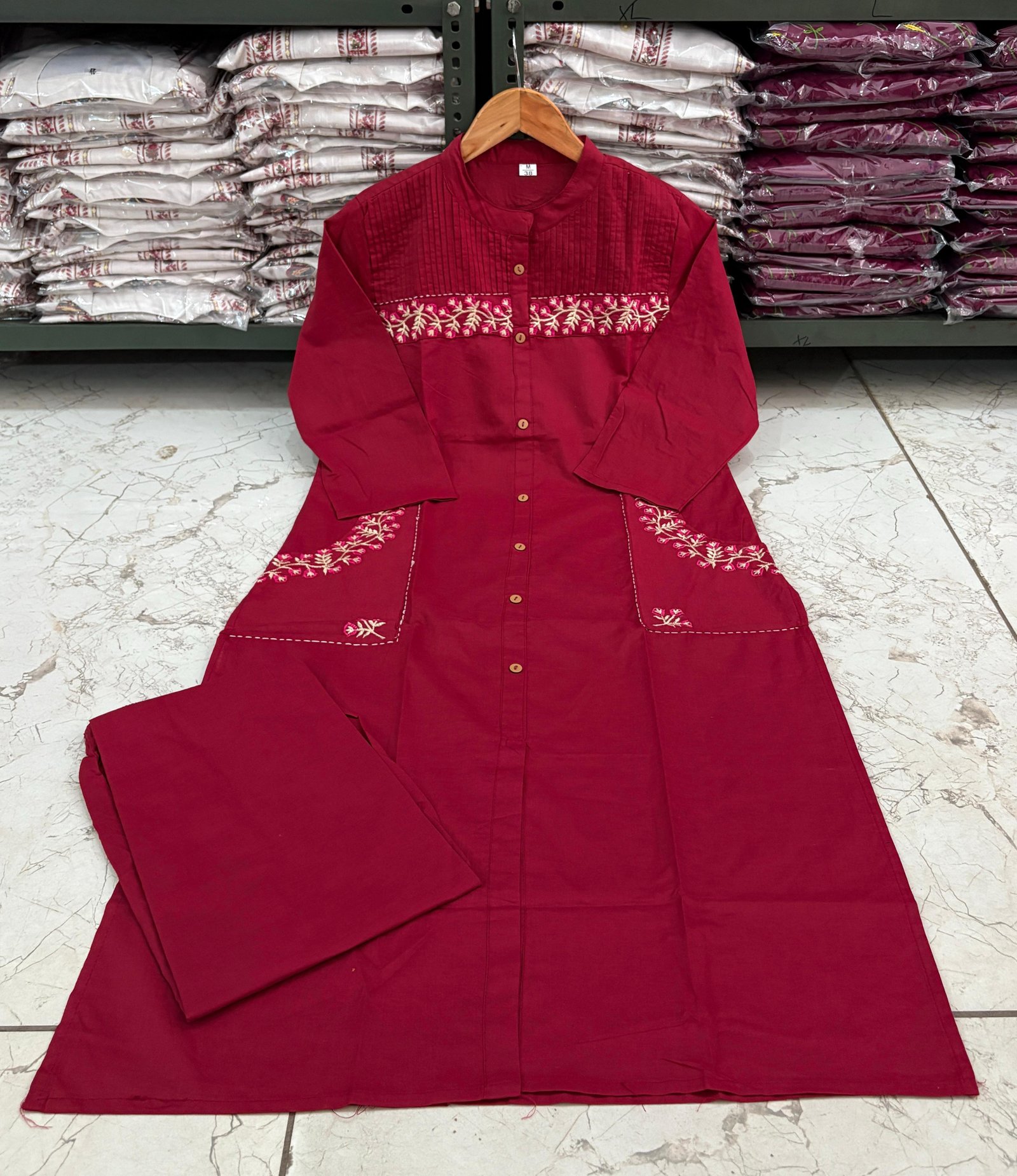 Cotton Embroidered Co-Ord Set